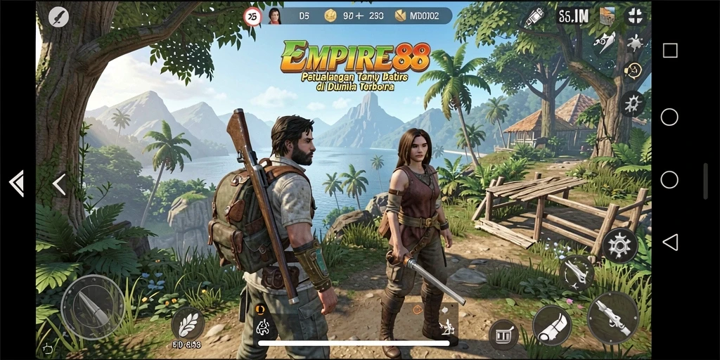 Screenshot gameplay EMPIRE88 menampilkan dunia terbuka yang luas dan penuh aksi.