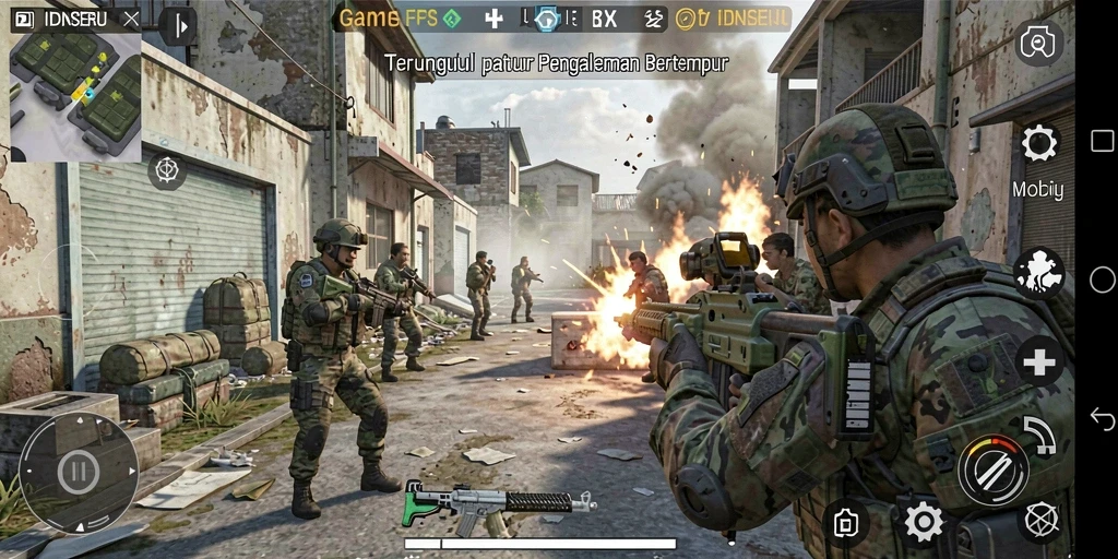 Tampilan gameplay seru dan mendebarkan di IDNSERU.