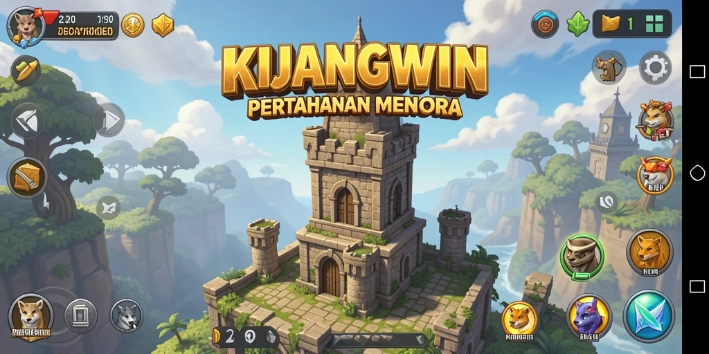 Tangkapan layar KIJANGWIN menampilkan aksi seru Tower Defense yang mendebarkan.