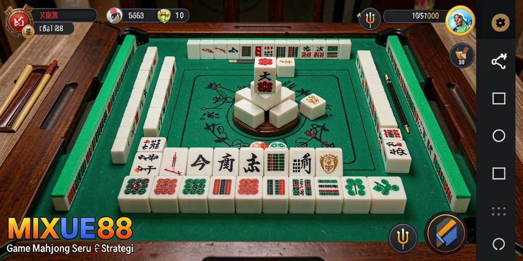 Screenshot MIXUE88 menunjukkan gameplay seru dari permainan Mahjong.