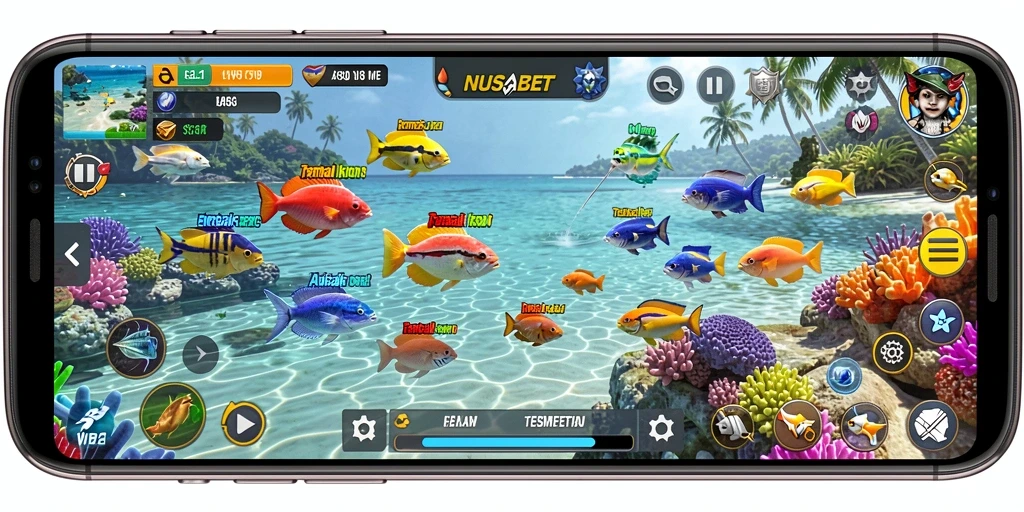 Gameplay seru Tembak Ikan dengan berbagai jenis ikan dan tantangan.