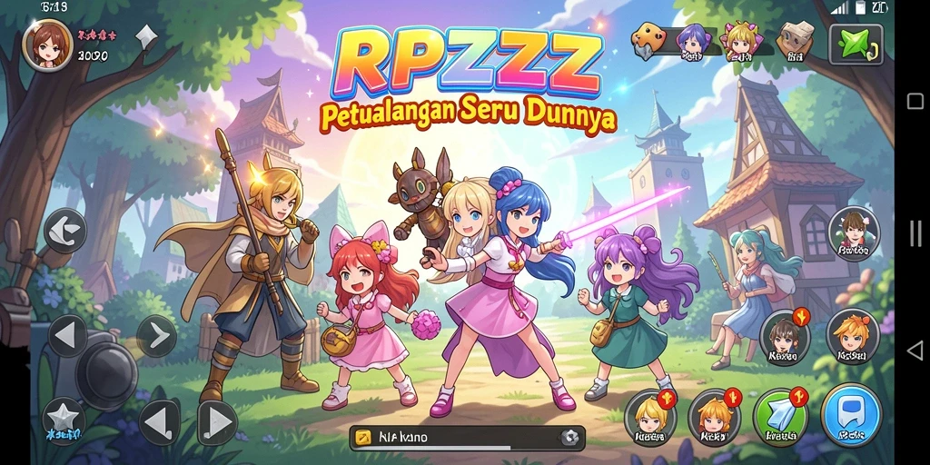 Screenshot utama RPZZZ menampilkan aksi seru dari gameplay Anime dengan karakter yang dinamis.
